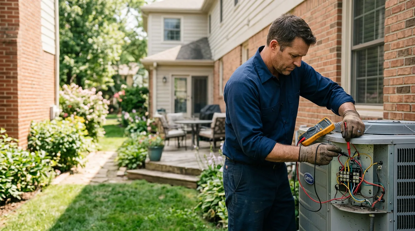HVAC technician working near South Sterling, PA